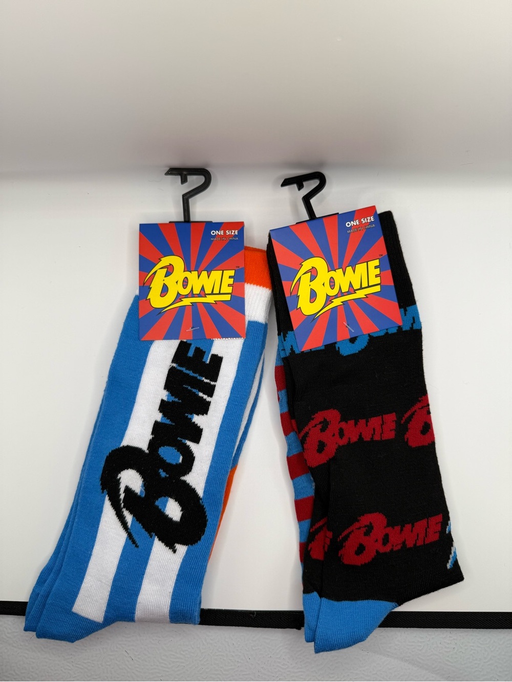 Unisex Men Women - David Bowie sock lot of 2- NWT